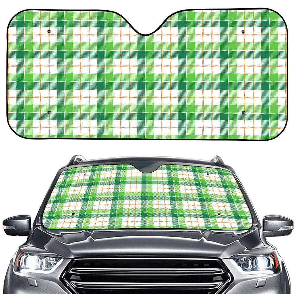Irish St. Patrick's Day Tartan Print Car Windshield Sun Shade