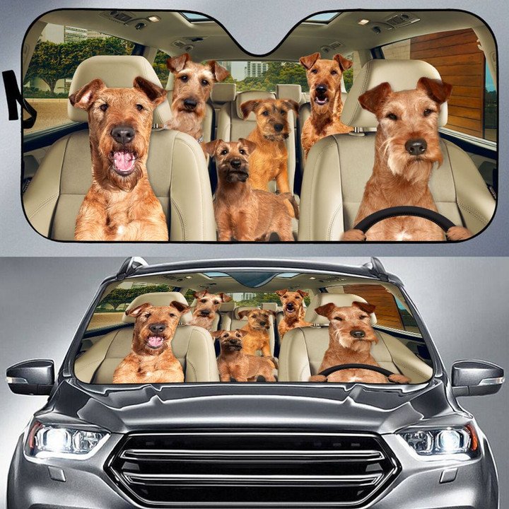Irish Terrier Car All Over Printed 3D Sun Shade