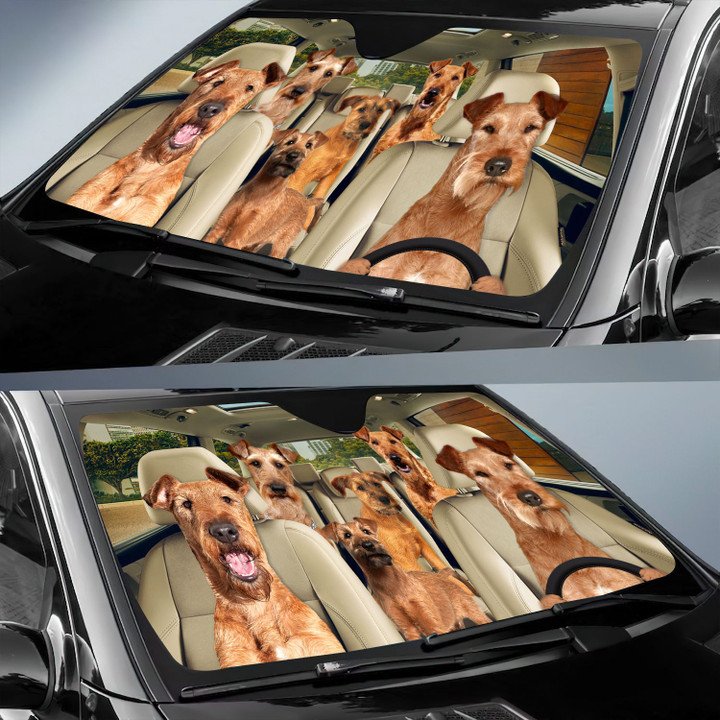 Irish Terrier Car All Over Printed 3D Sun Shade