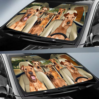Irish Terrier Car All Over Printed 3D Sun Shade