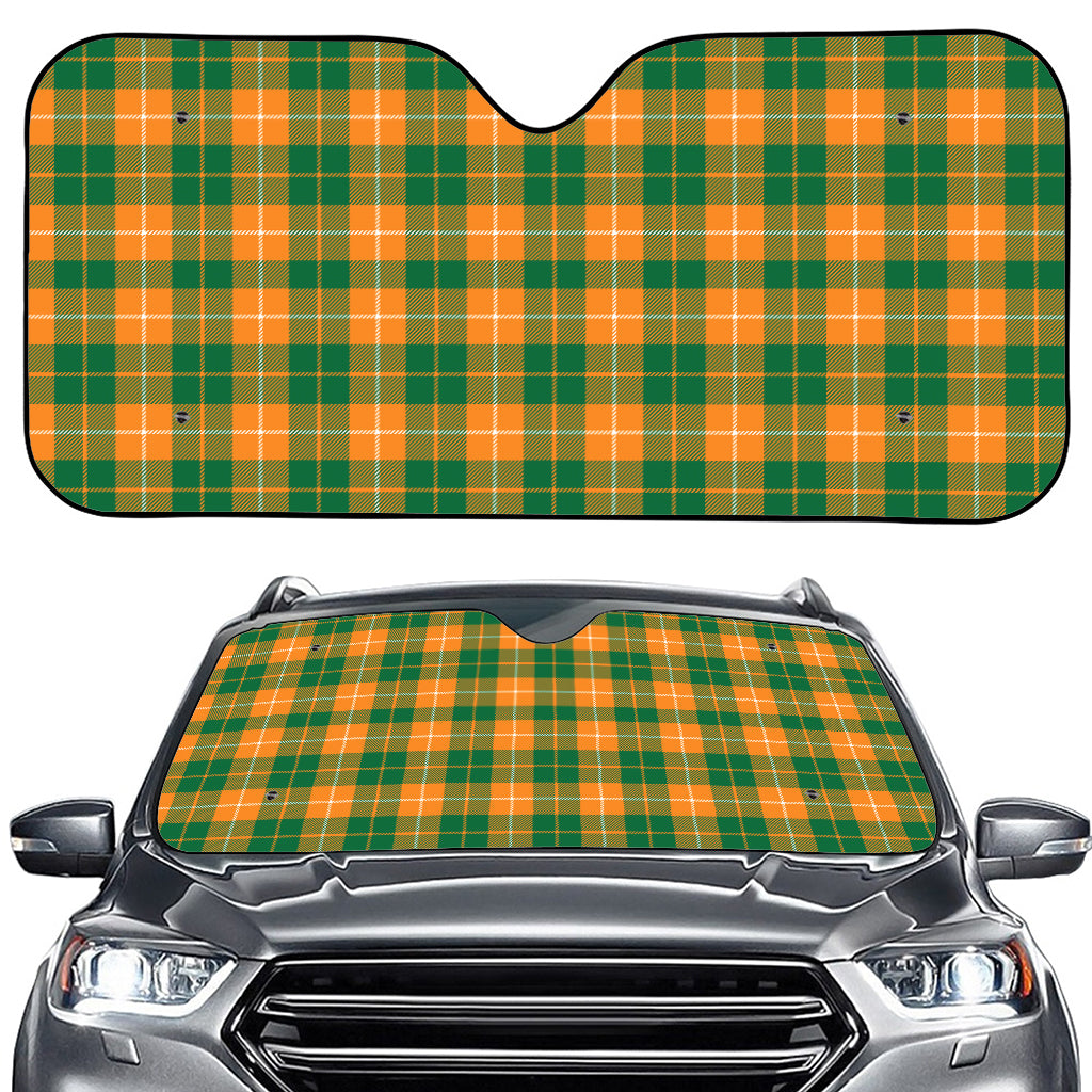 Irish Themed Plaid Pattern Print Car Windshield Sun Shade