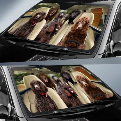 Irish Water Spaniel Car All Over Printed 3D Sun Shade
