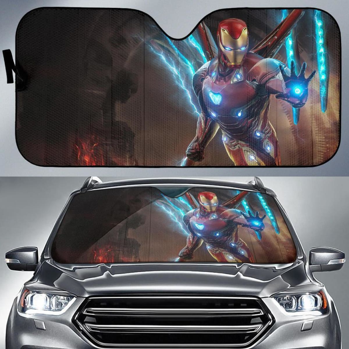 Iron Man Auto Sun Shade For Fan Mn05 Universal Fit 111204