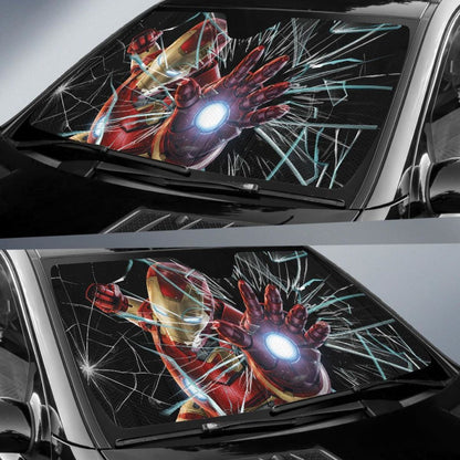 Iron Man Car Auto Sun Shade Broken Windshield Funny Universal Fit 174503