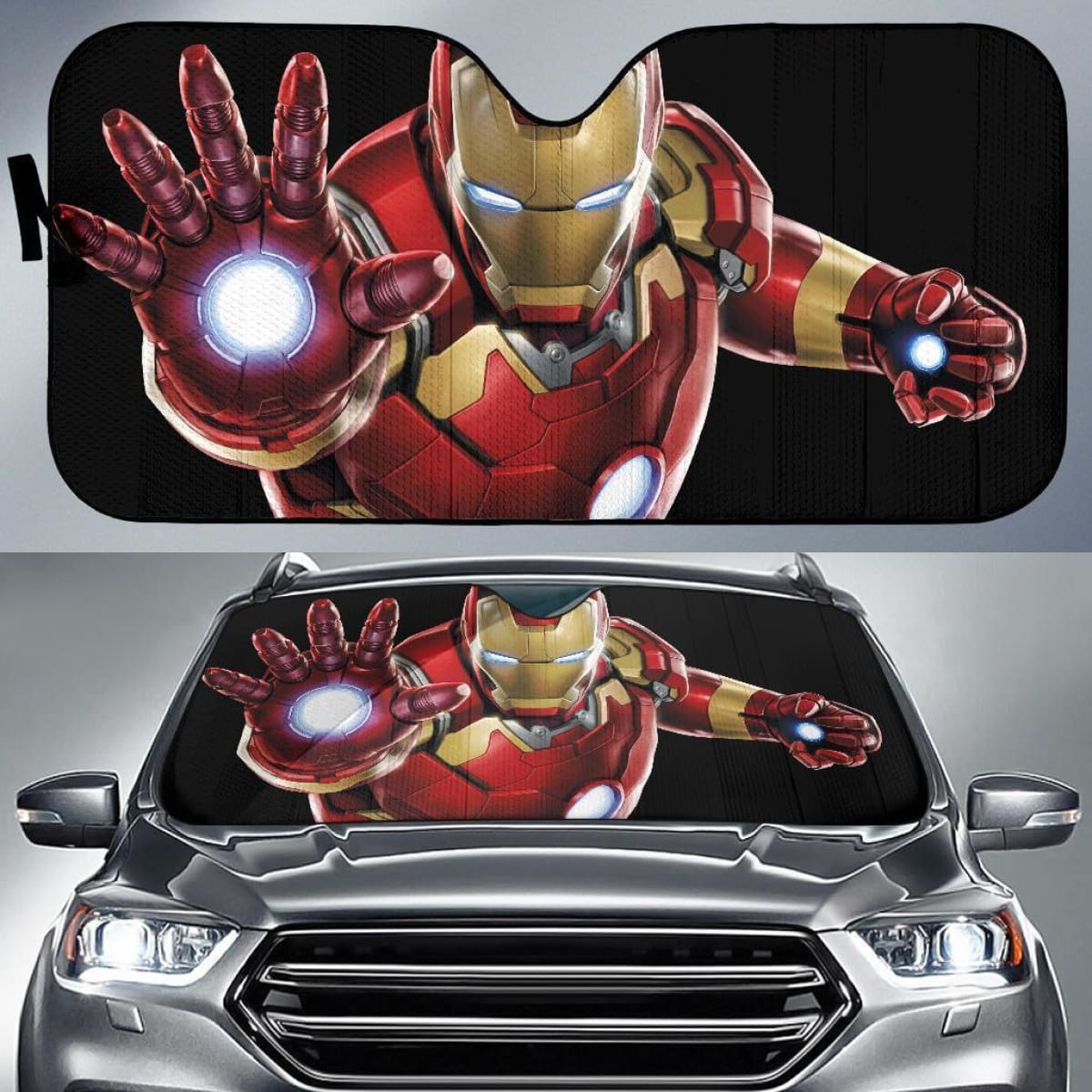 Iron Man Car Window Sun Shade Nh07 Universal Fit 111204