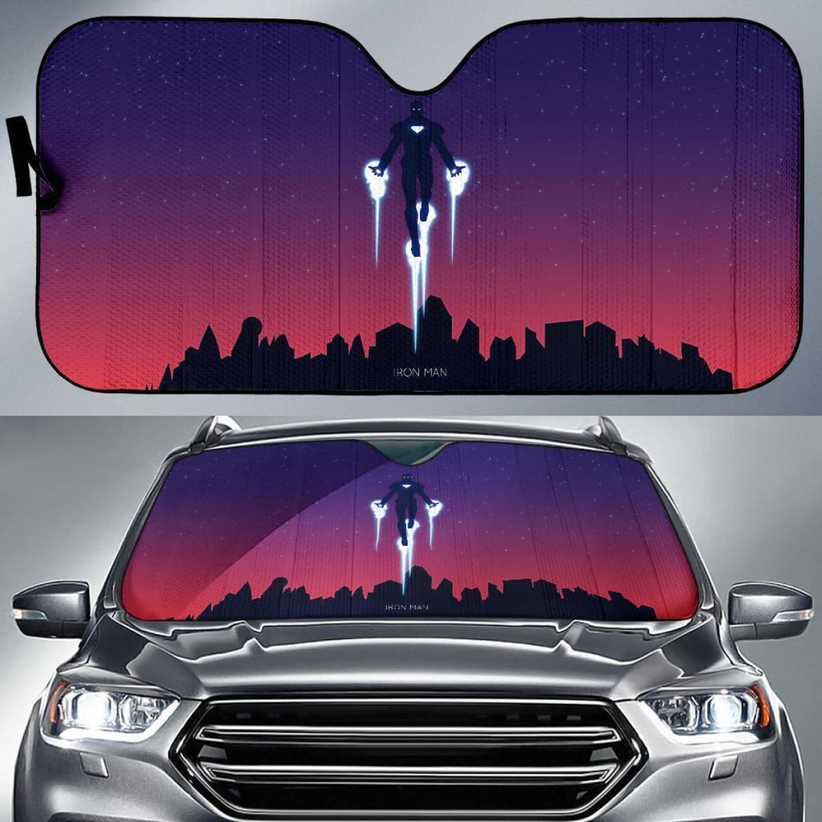 Iron Man Flight Auto Sun Shade For Fan Nh07 Universal Fit 111204