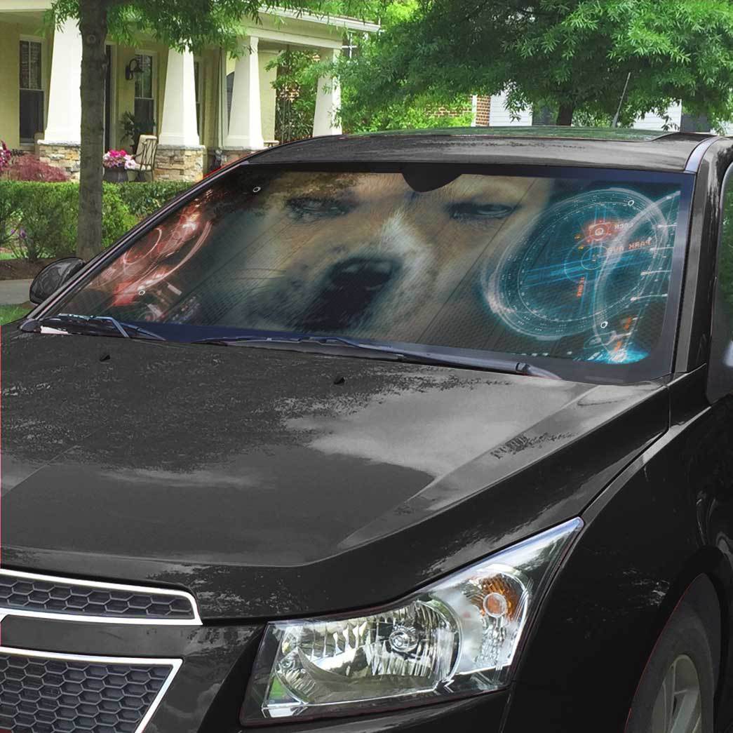 Gearhuman 3D Iron Man HUD Dog Auto Sunshade