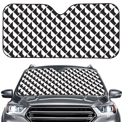 Isometric Geometric Pattern Print Car Windshield Sun Shade