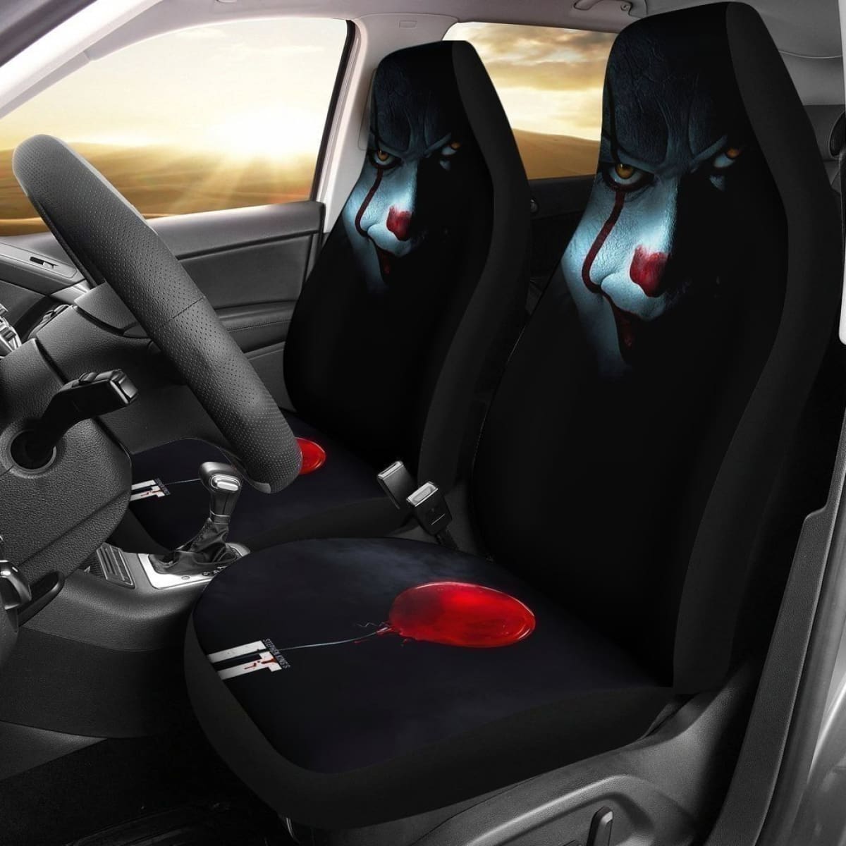 It Pennywise Car Seat Covers Horror Movies Fan Universal Fit 194801