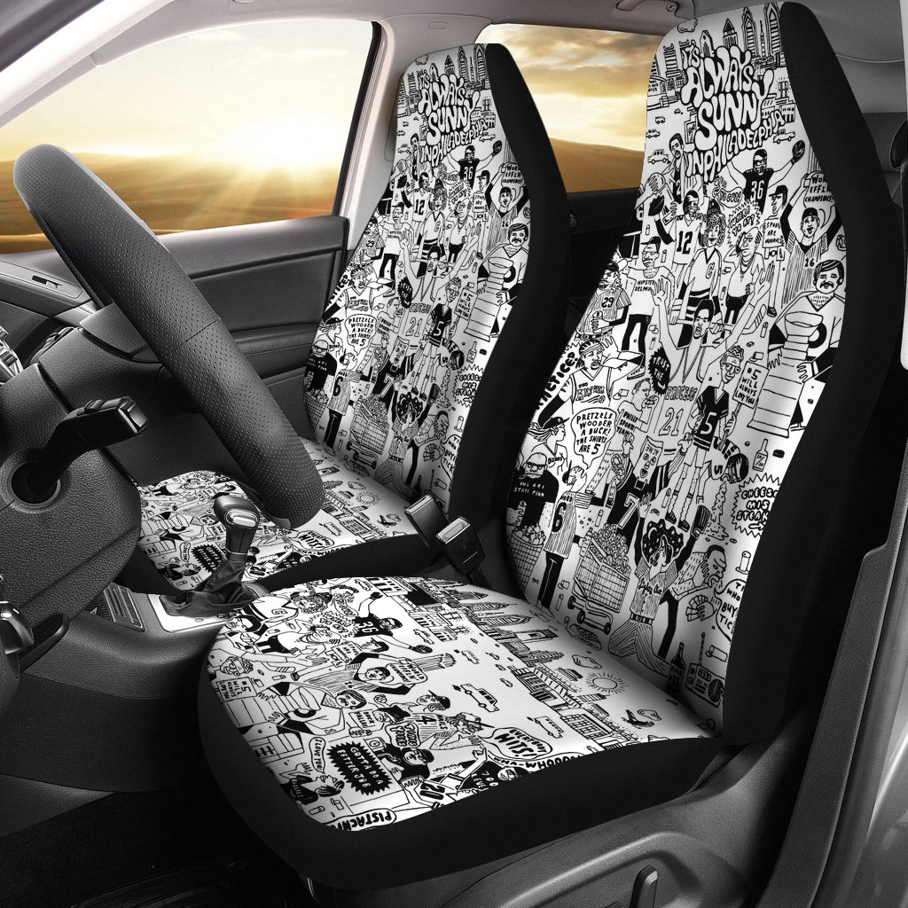 It's Always Sunny In Philadelphia Doodle Car Seat Covers Car Accessories Ci220701-02