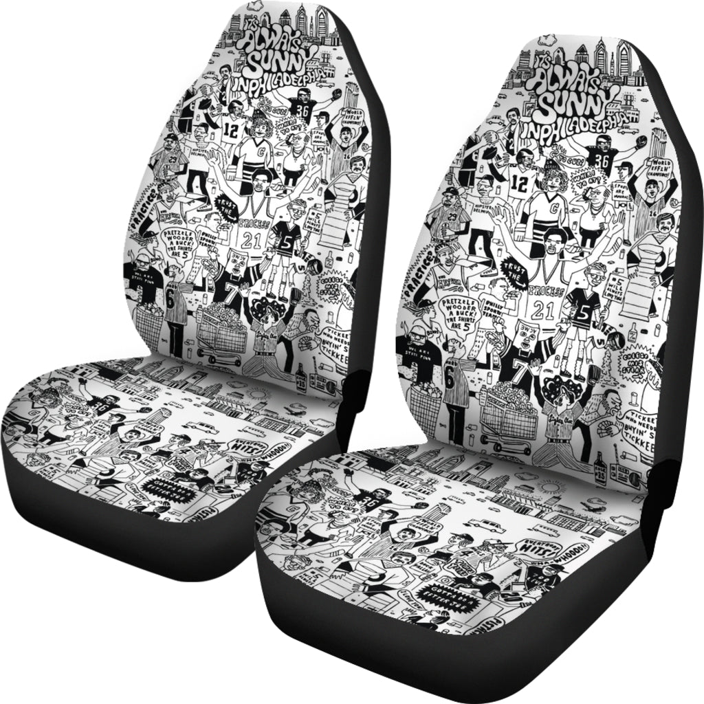 It's Always Sunny In Philadelphia Doodle Car Seat Covers Car Accessories Ci220701-02