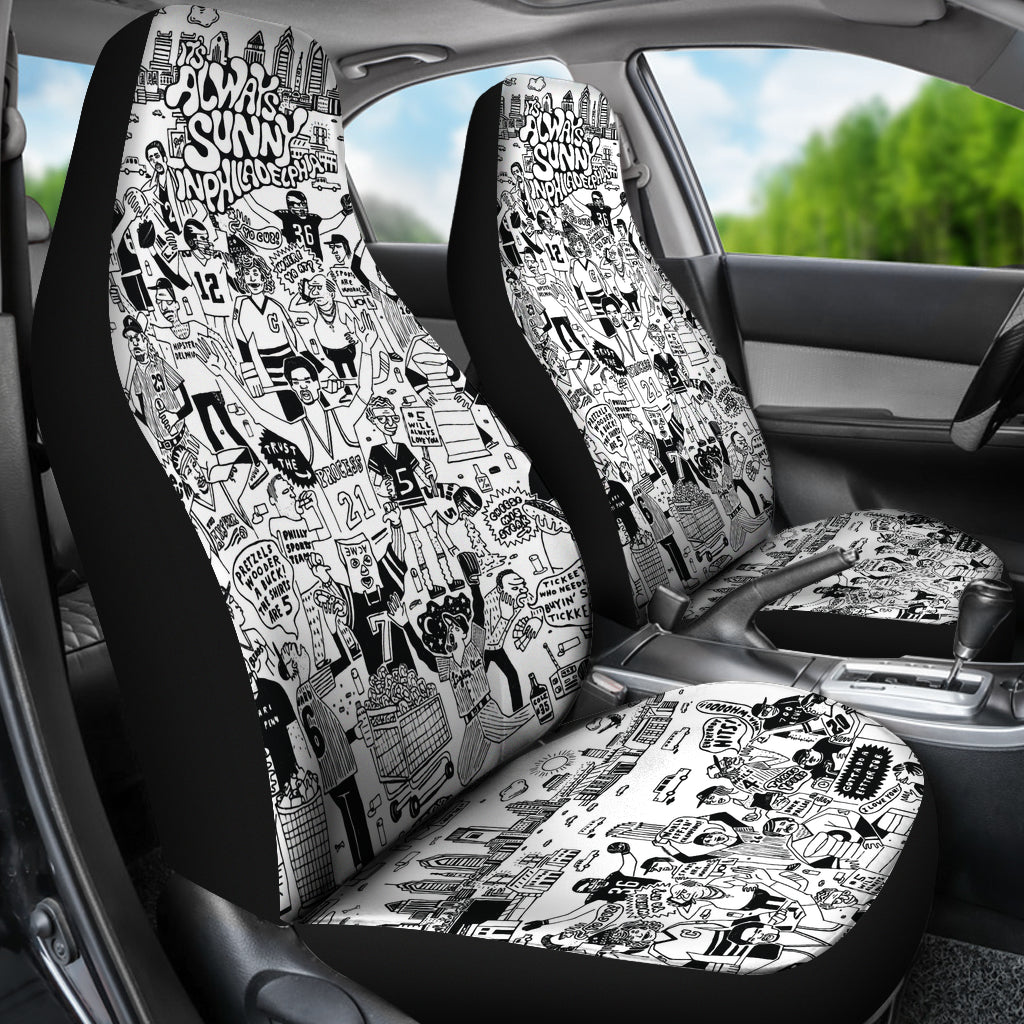 It's Always Sunny In Philadelphia Doodle Car Seat Covers Car Accessories Ci220701-02