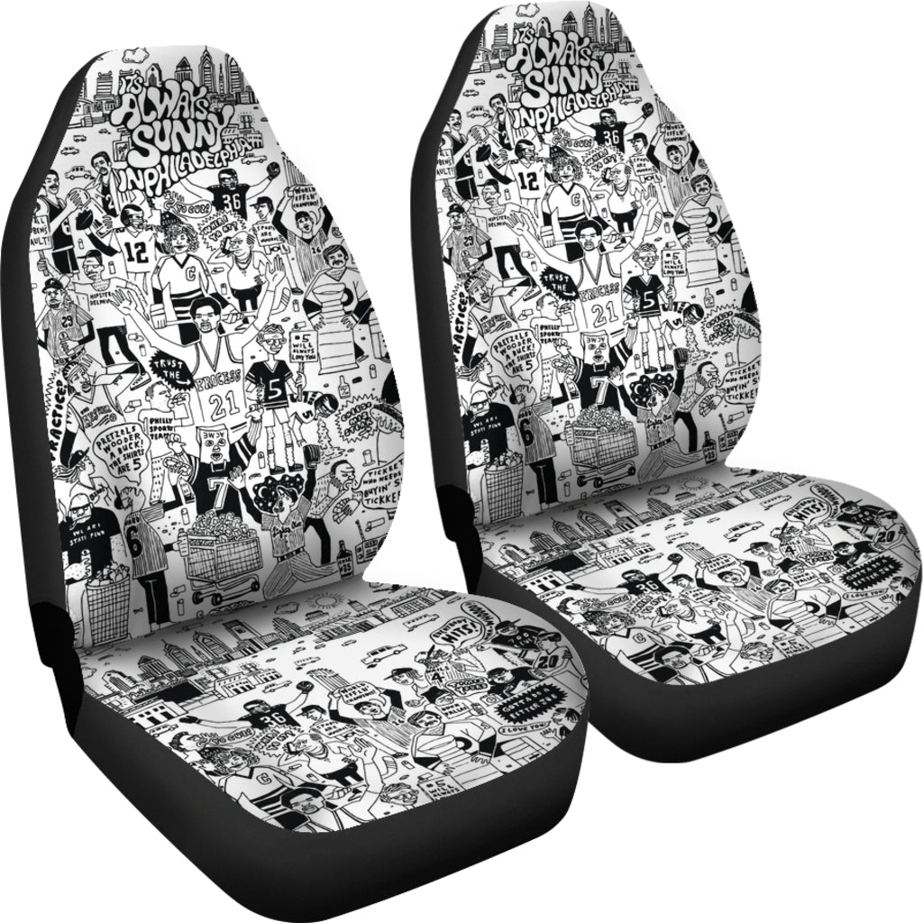 It's Always Sunny In Philadelphia Doodle Car Seat Covers Car Accessories Ci220701-02