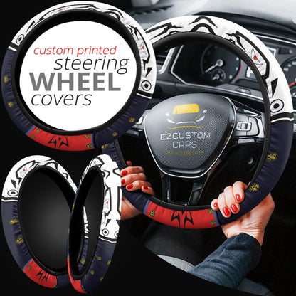 Itadori Sukuna Mode Anime Steering Wheel Cover Jujutsu Kaisen Custom Anime Car Accessories
