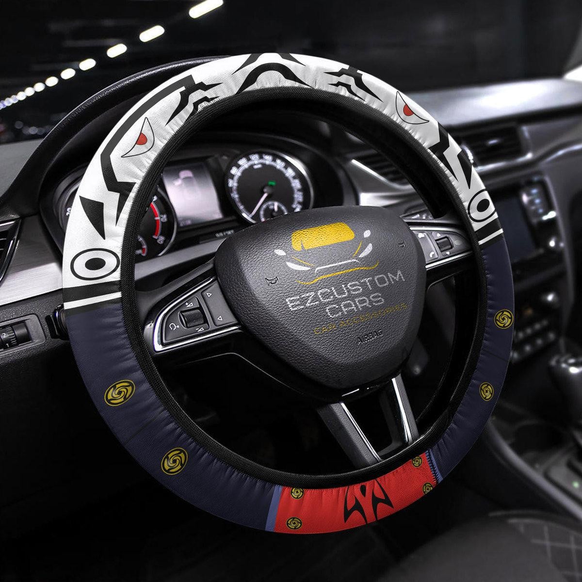 Itadori Sukuna Mode Anime Steering Wheel Cover Jujutsu Kaisen Custom Anime Car Accessories