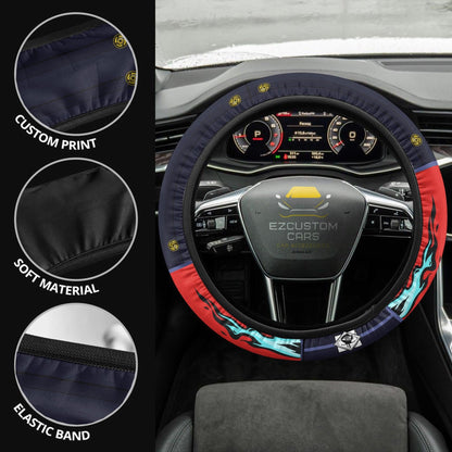 Itadori Yuji Anime Steering Wheel Cover Jujutsu Kaisen Custom Anime Car Accessories