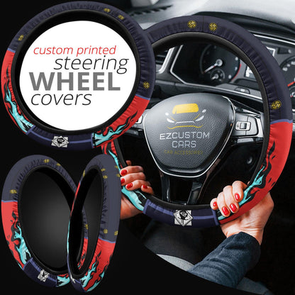 Itadori Yuji Anime Steering Wheel Cover Jujutsu Kaisen Custom Anime Car Accessories