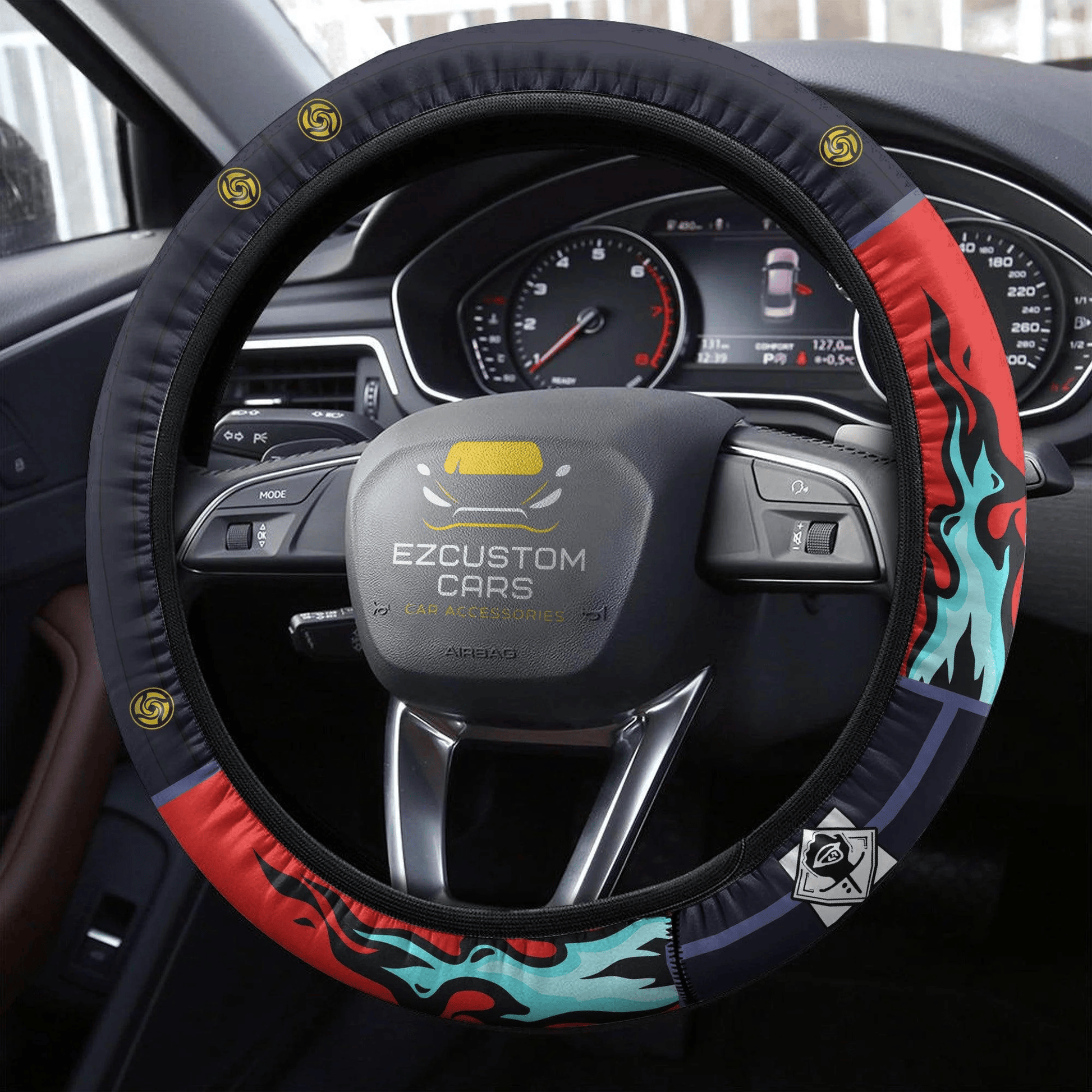 Itadori Yuji Anime Steering Wheel Cover Jujutsu Kaisen Custom Anime Car Accessories