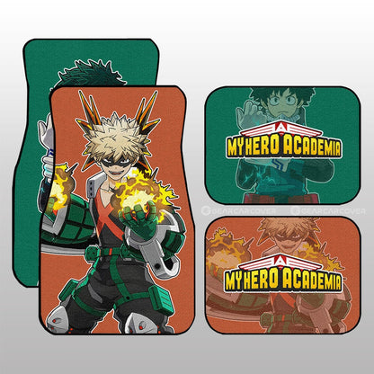 Izuku And Katsuki Car Floor Mats Custom My Hero Academia Main Anime Heros