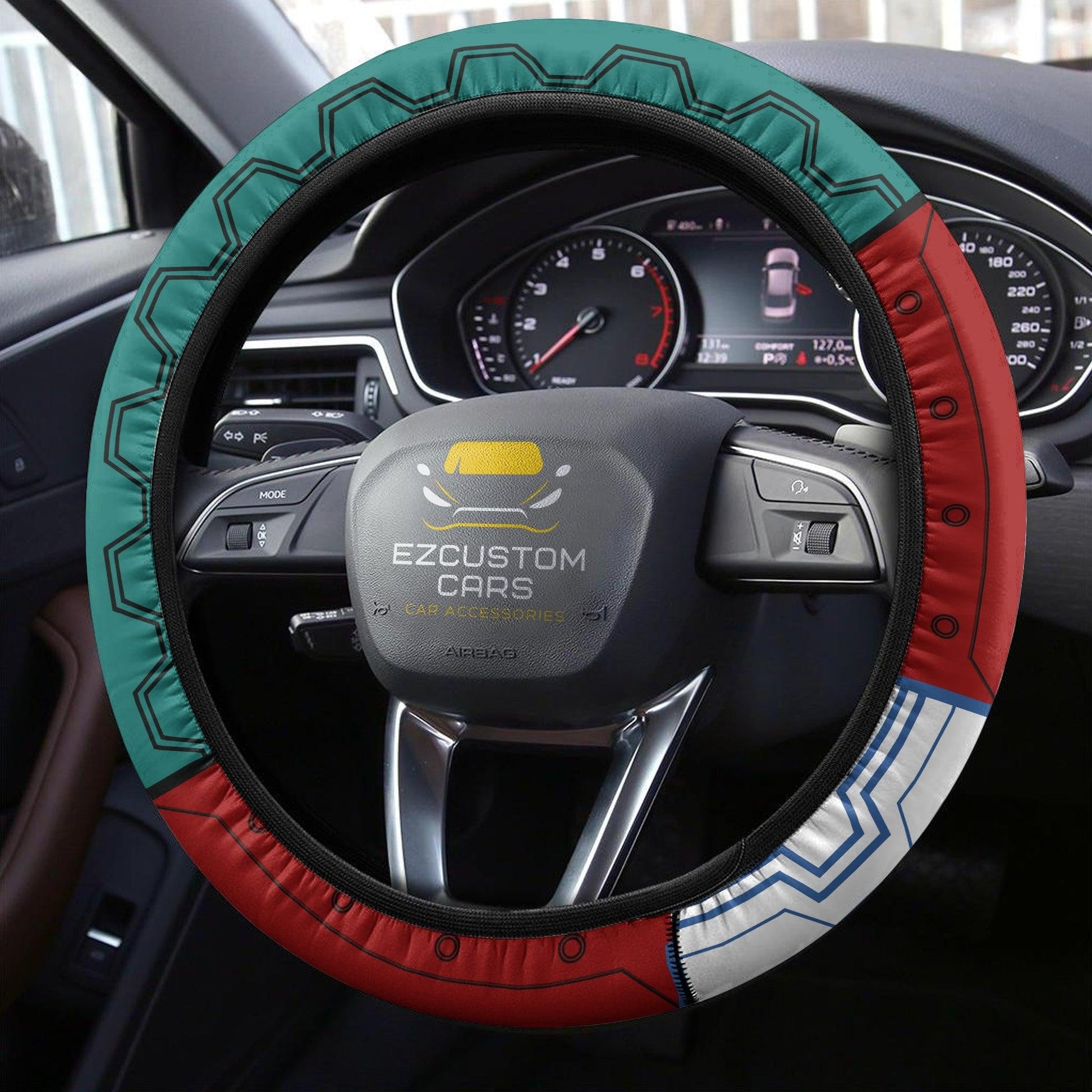 Izuku Midoriya Anime Steering Wheel Cover Custom Deku Anime My Hero Academia Car Accessories