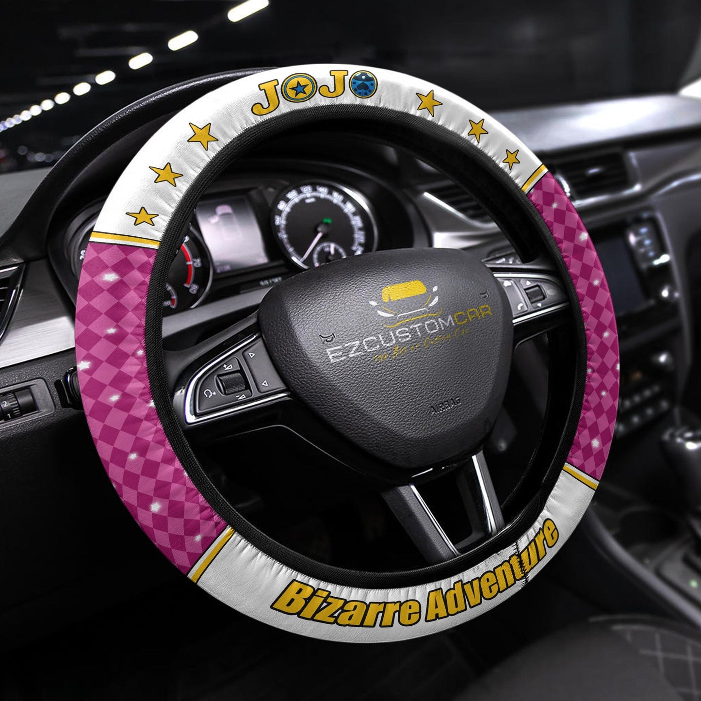 JJBA Anime Steering Wheel Cover - Universal Fit (15 Inch)