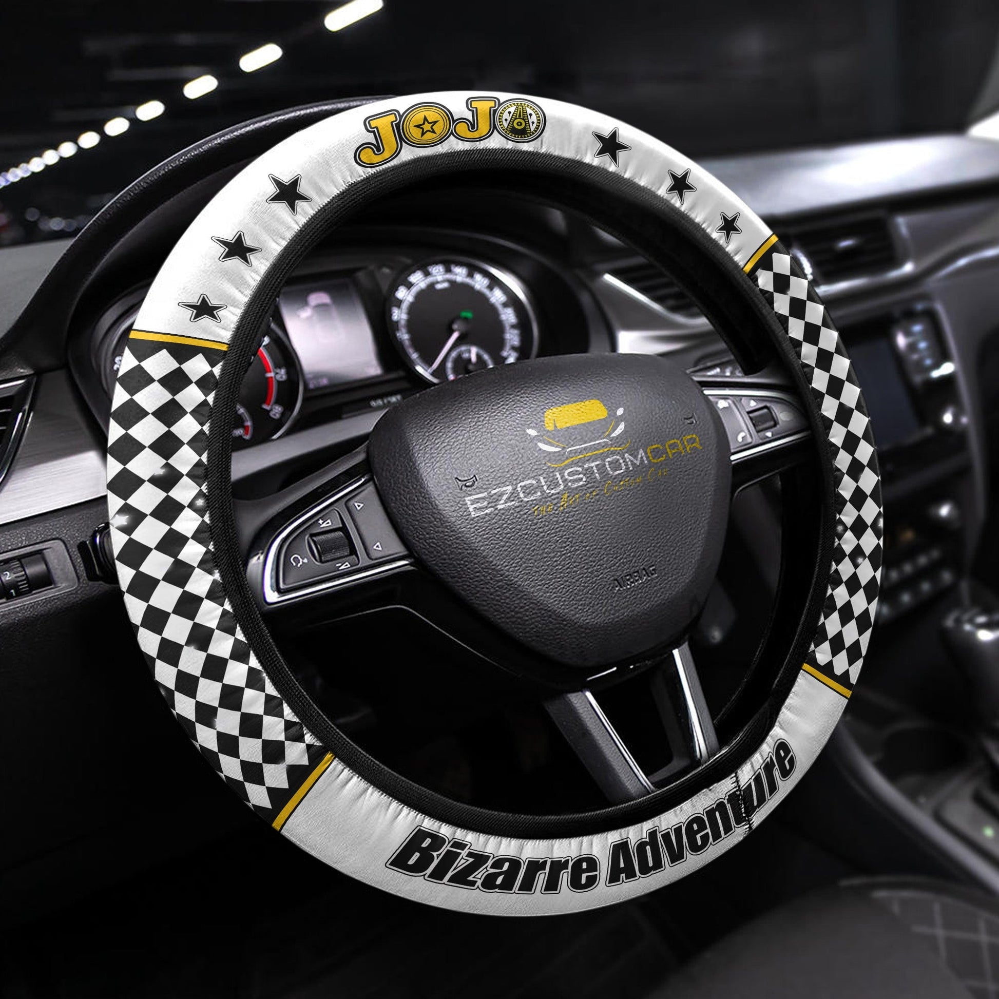 JJBA Anime Steering Wheel Cover - Universal Fit (15 Inch)