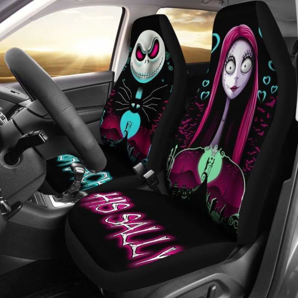 Jack And Sally Car Seat Cover Universal Fit 051312