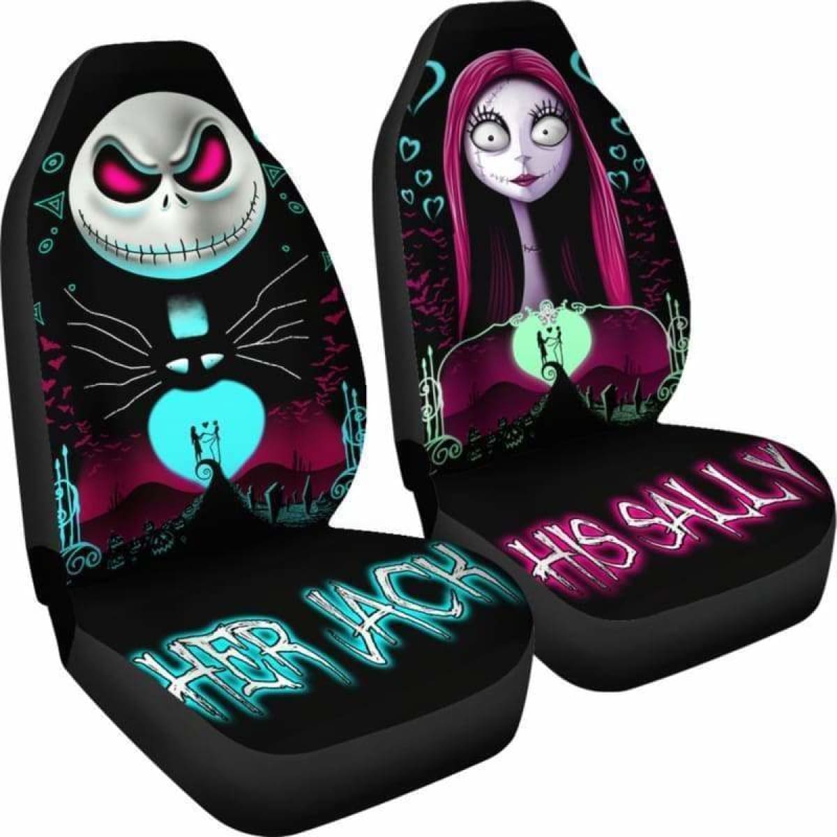Jack And Sally Car Seat Cover Universal Fit 051312