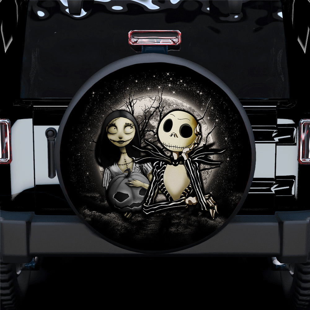 Jack And Sally Moonlight Nightmare Before Christmas Car Spare Tire Cover