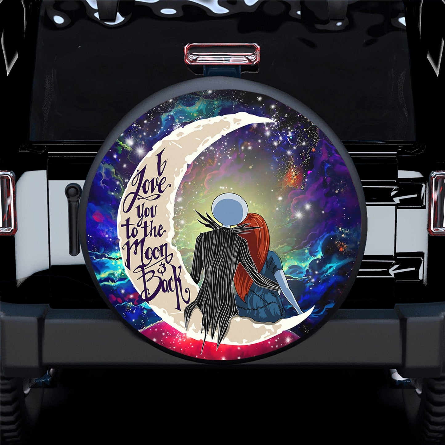 Jack And Sally Nightmare Before Christmas Love Moon And Back Spare Tire Cover