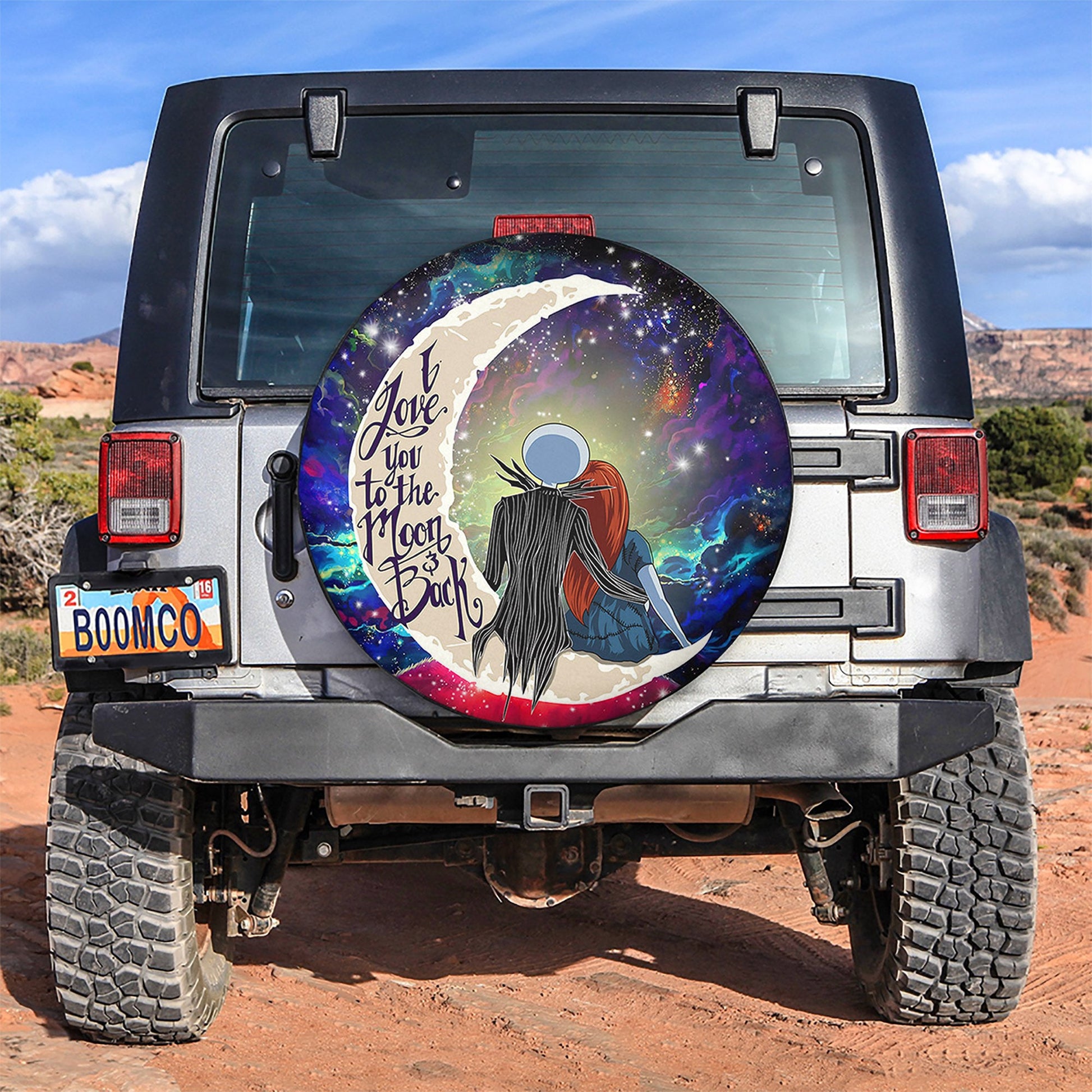 Jack And Sally Nightmare Before Christmas Love Moon And Back Spare Tire Cover