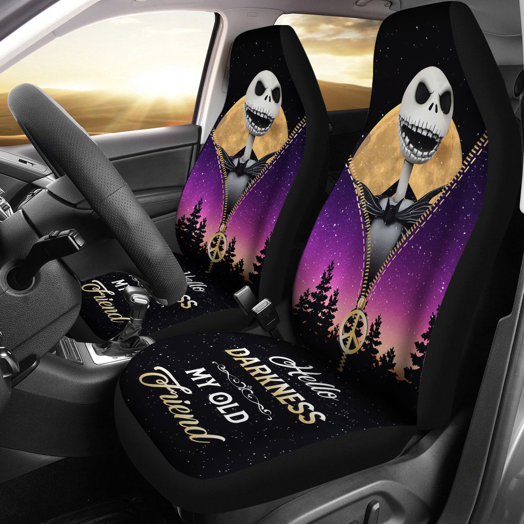 Jack Nightmare Christmas Darkness My Old Friend Hippie Moon Zipper Car Seat Covers