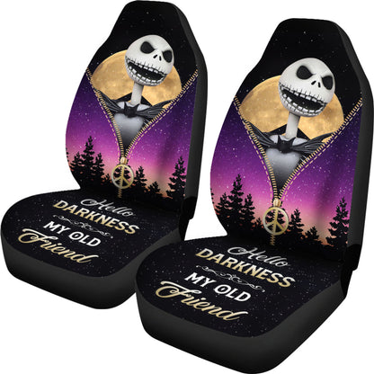 Jack Nightmare Christmas Darkness My Old Friend Hippie Moon Zipper Car Seat Covers