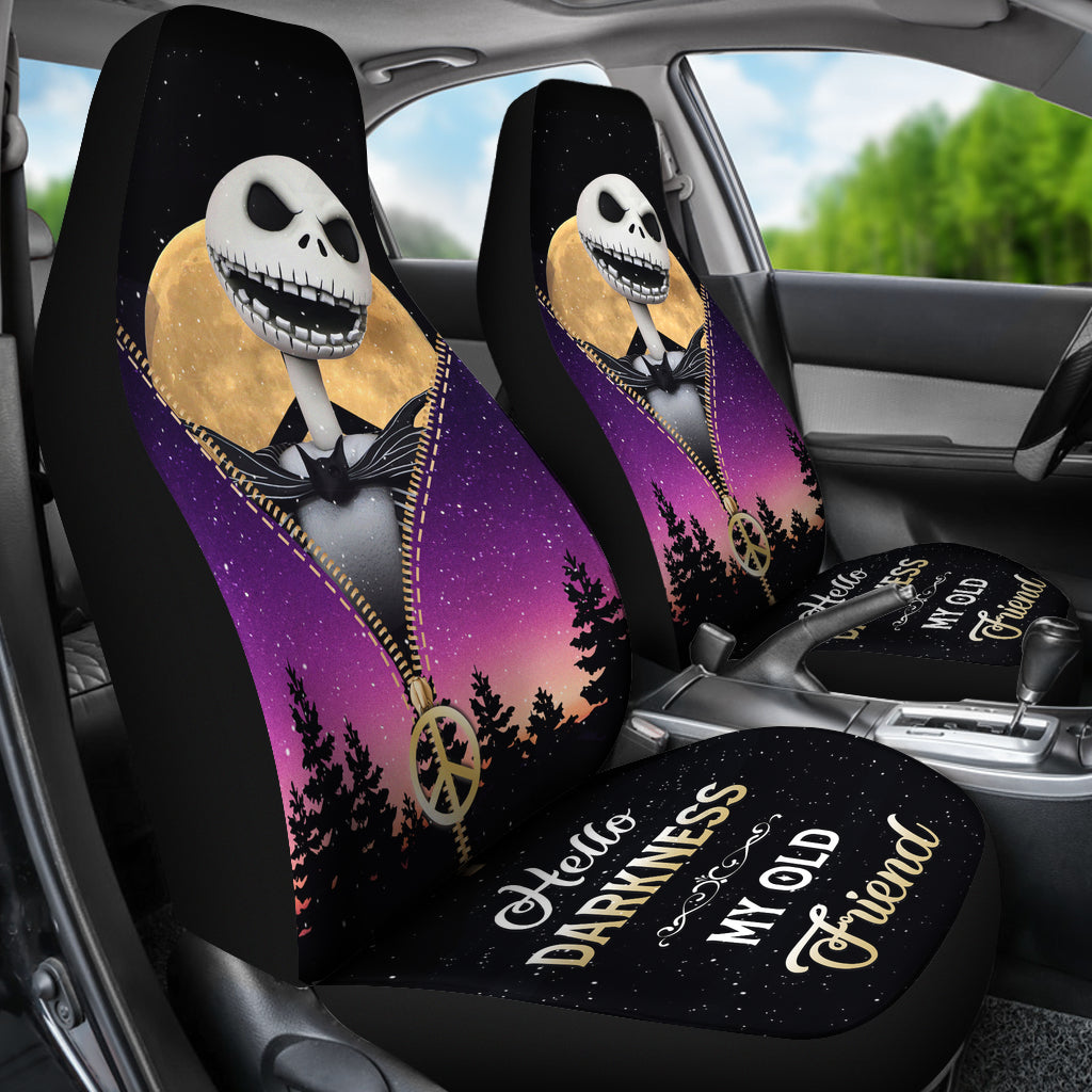 Jack Nightmare Christmas Darkness My Old Friend Hippie Moon Zipper Car Seat Covers