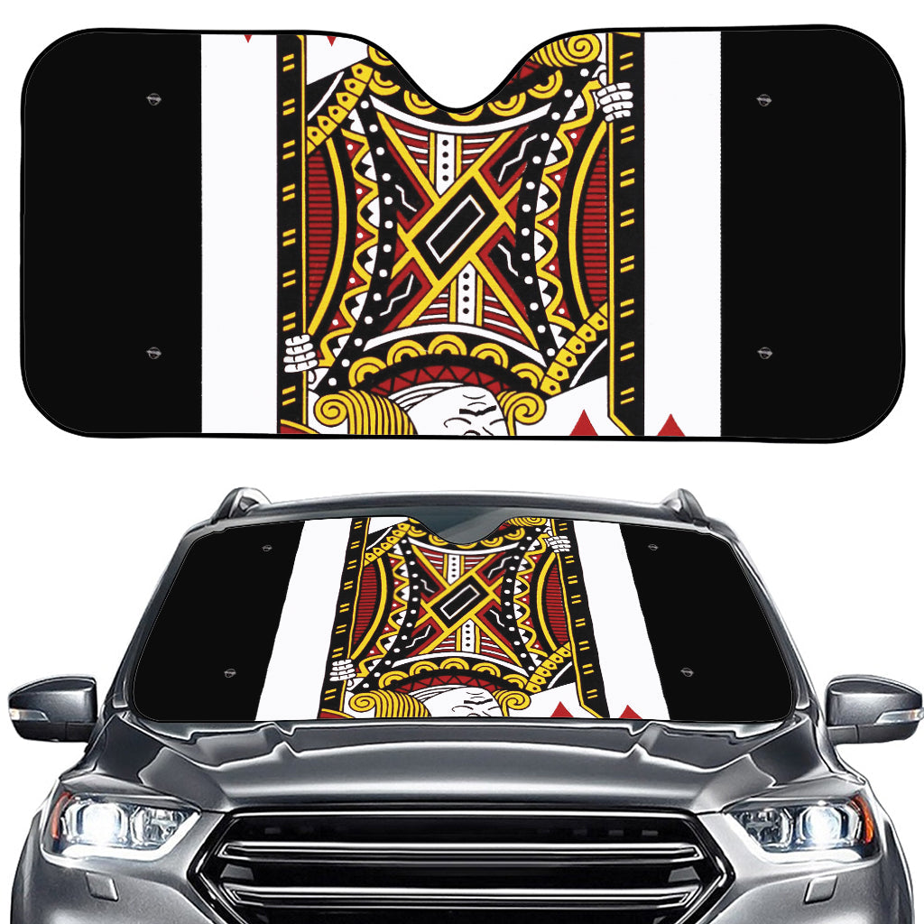 Jack Of Diamonds Playing Card Print Car Windshield Sun Shade