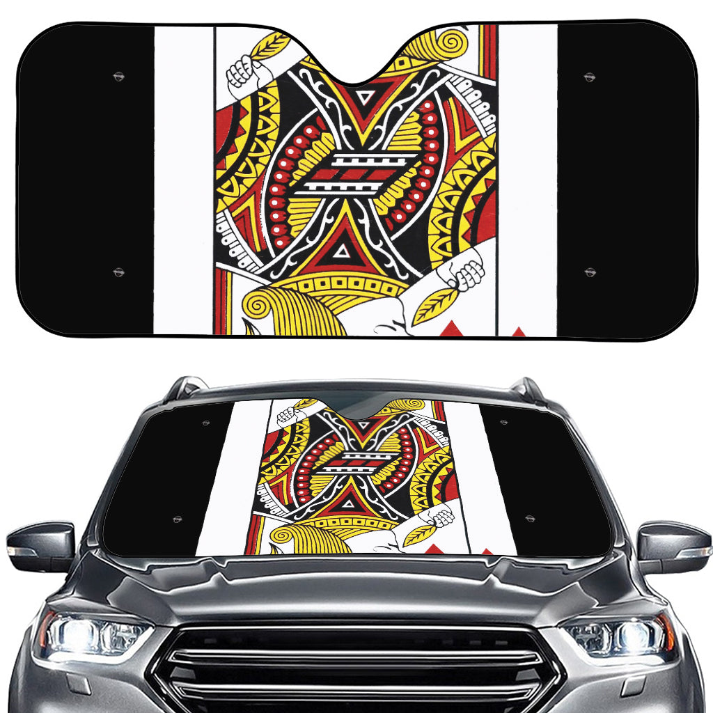 Jack Of Hearts Playing Card Print Car Windshield Sun Shade
