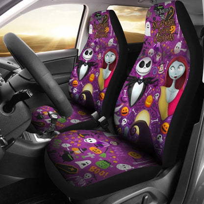 Jack & Sally Cute Nightmare Before Christmas Car Seat Covers Lt03 Universal Fit 225721