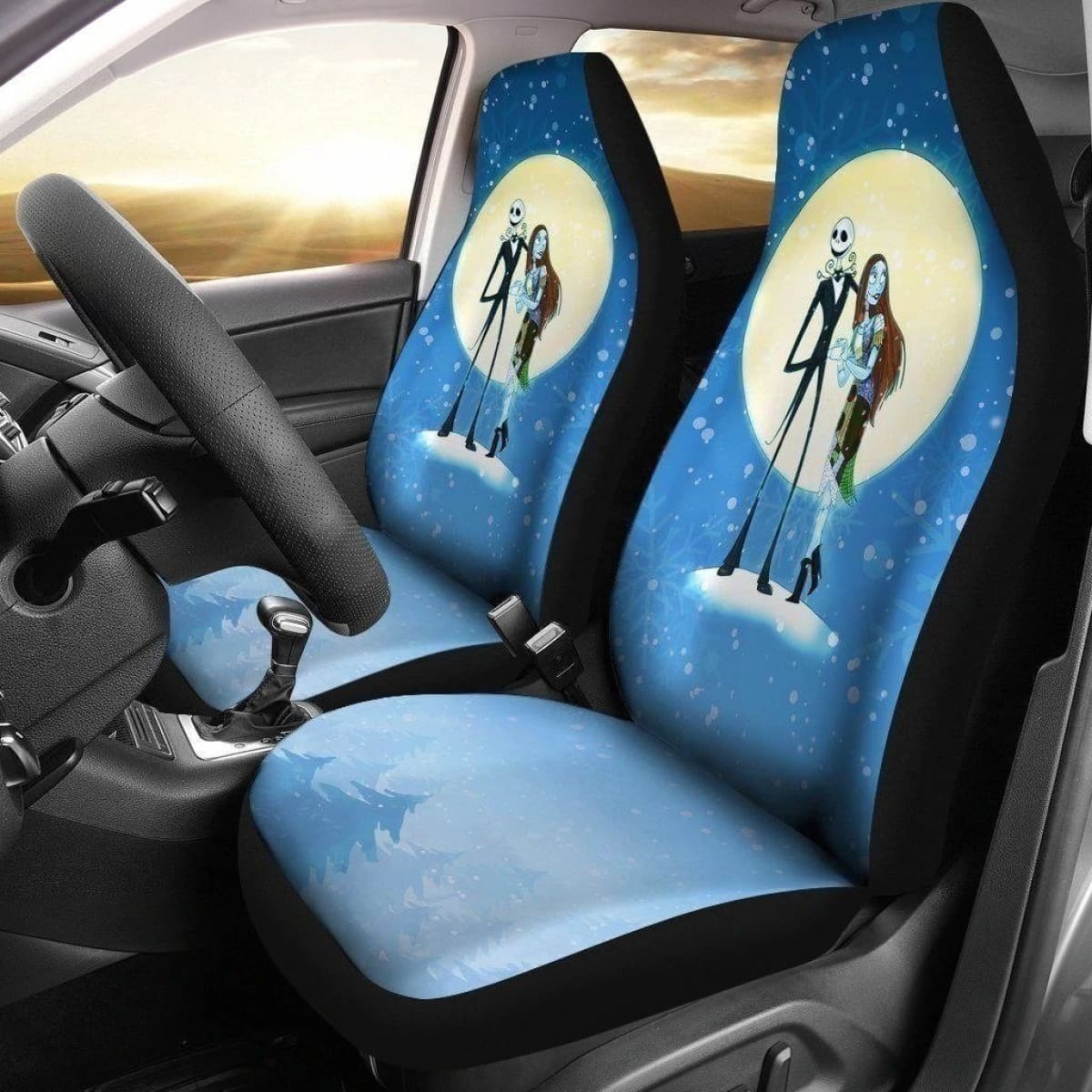 Jack & Sally In Moon Car Seat Covers Universal Fit 194801