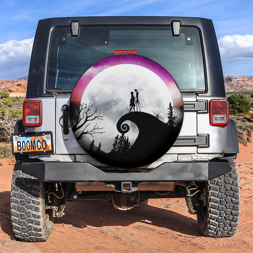 Jack Sally Moon Night Car Spare Tire Cover