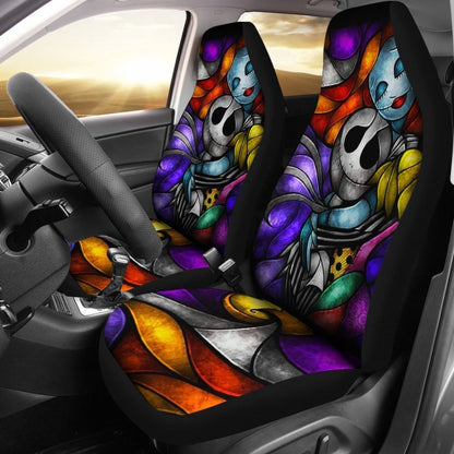 Jack & Sally Nightmare Before Christmas Car Seat Covers For Fan Gift Lt03 Universal Fit 225721