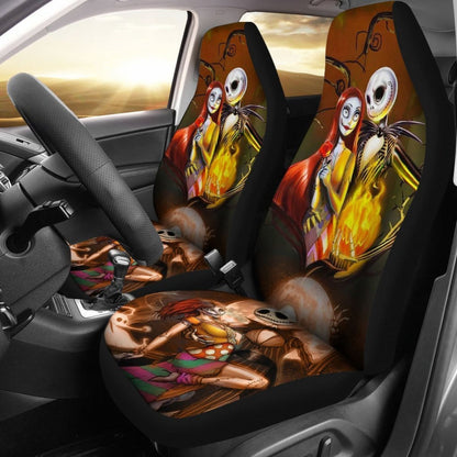 Jack & Sally Nightmare Before Christmas 2 Car Seat Covers Universal Fit 225721