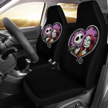 Jack & Sally Nightmare Before Christmas Car Seat Covers Universal Fit 194801