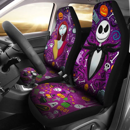 Jack & Sally Nightmare Before Christmas Love Story Car Seat Covers Lt03 Universal Fit 225721