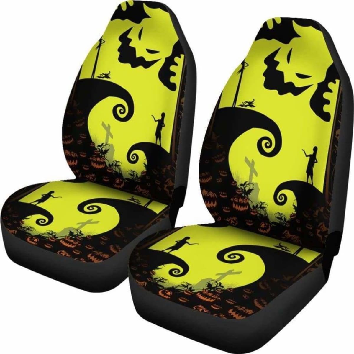Jack Sally Oogie Boogie Silhouette Car Seat Covers Universal Fit 051012