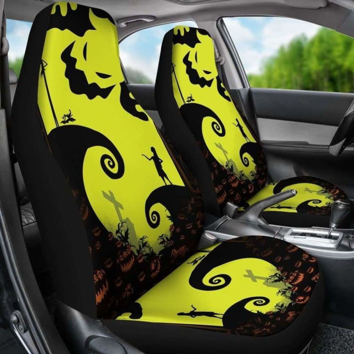 Jack Sally Oogie Boogie Silhouette Car Seat Covers Universal Fit 051012