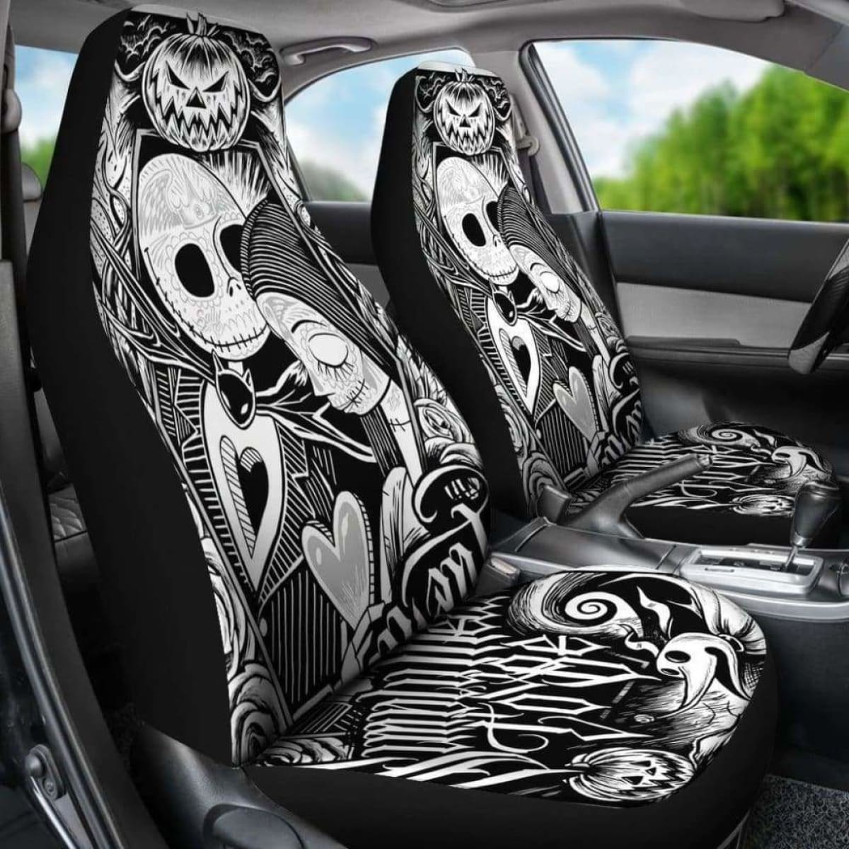 Jack Skellington And Sally Car Seat Covers Universal Fit 051012