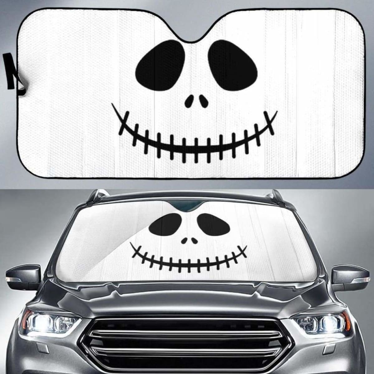 Jack Skellington Face Auto Sun Shades 918b Universal Fit