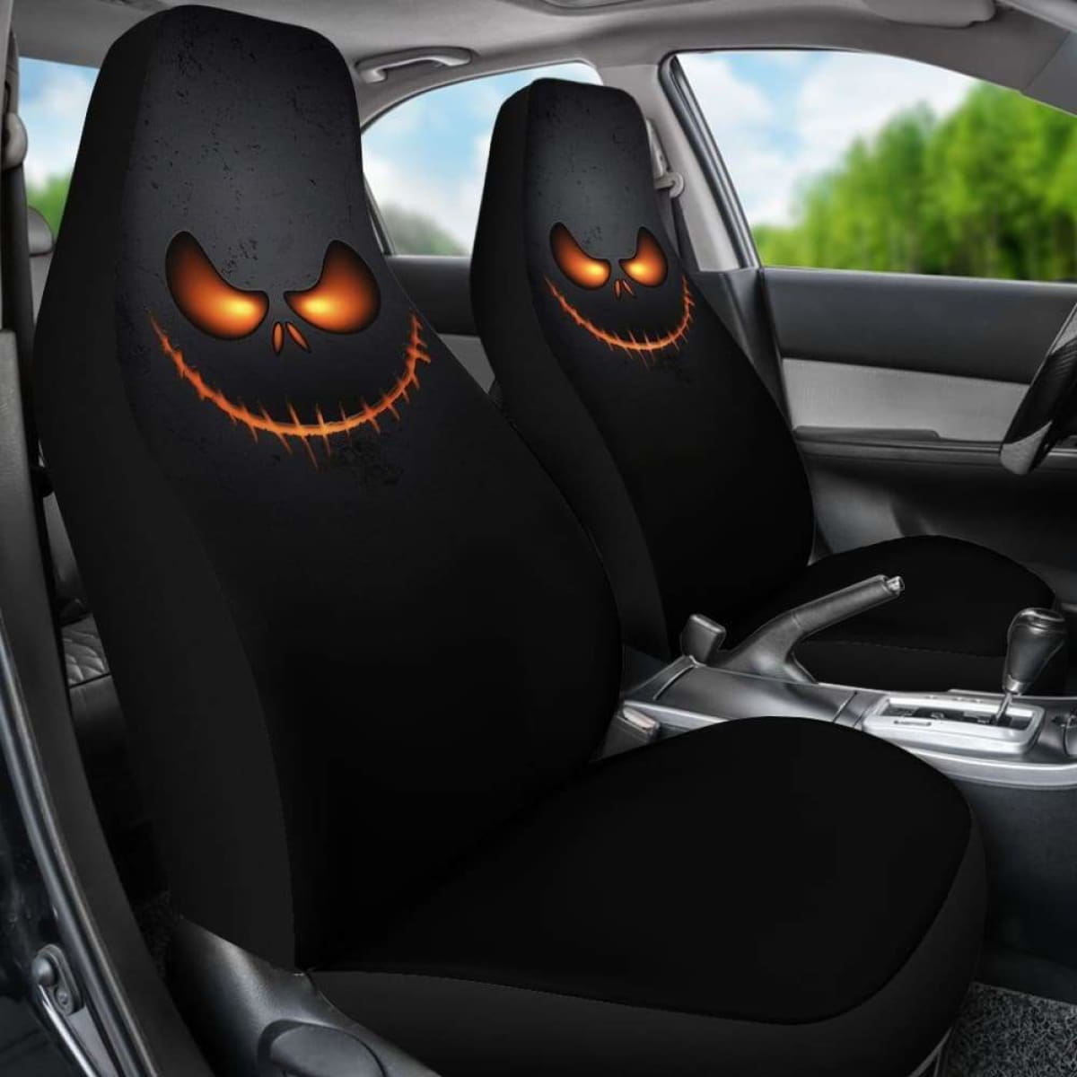 Jack Skellington Face Car Seat Covers Universal Fit 051012