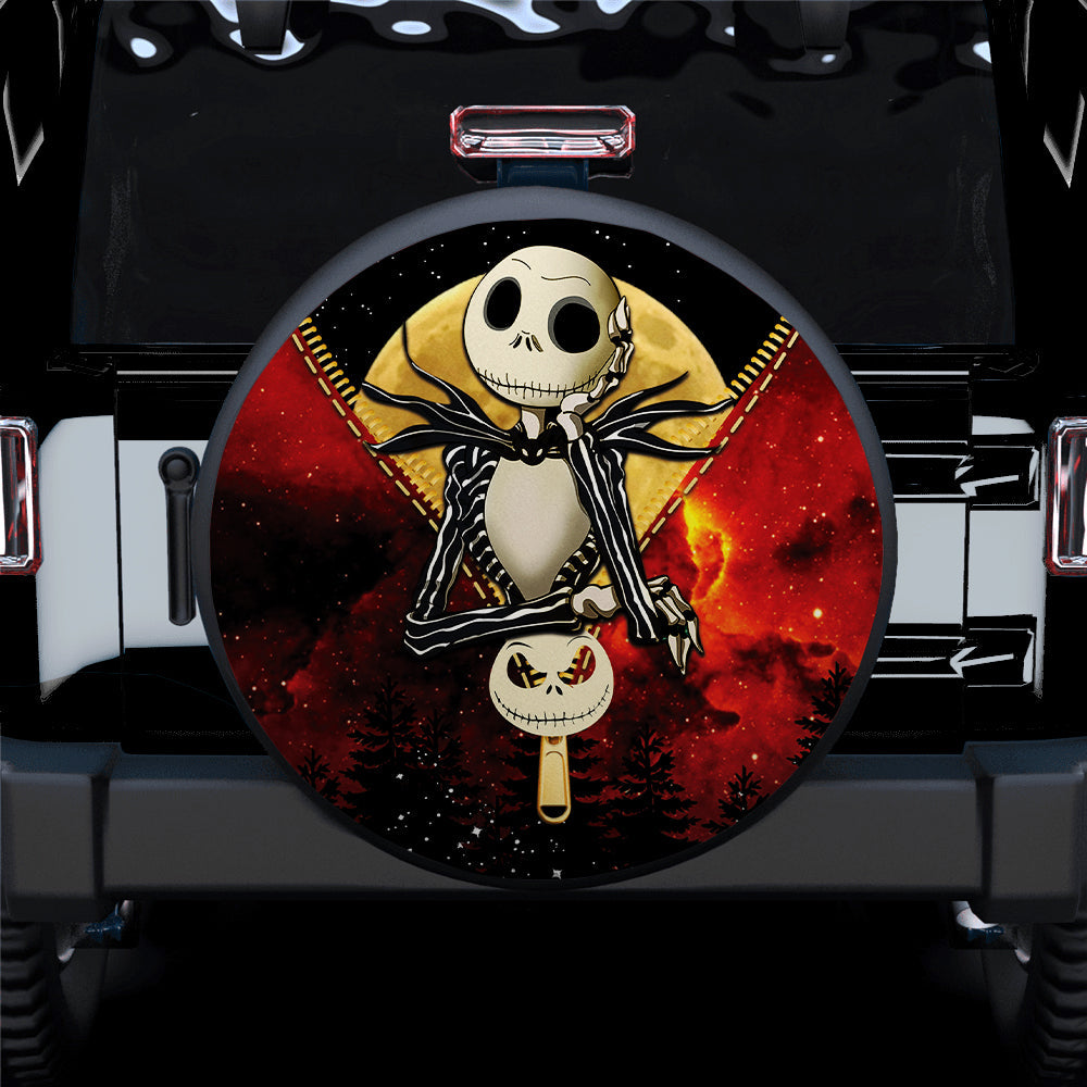 Jack Skellington Galaxy Zipper Car Spare Tire Cover