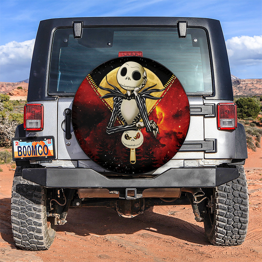 Jack Skellington Galaxy Zipper Car Spare Tire Cover